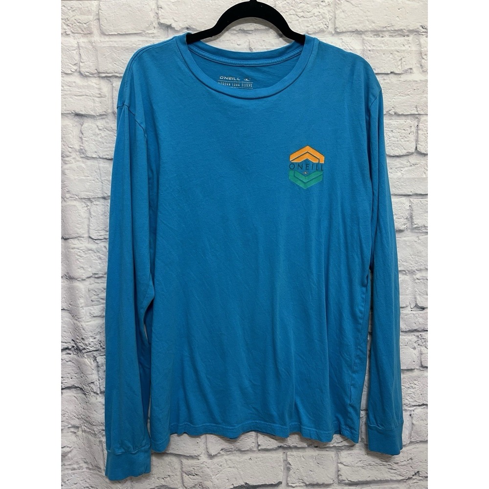 O'Neill Crux LS T-Shirt Size Large Blue Long Sleeve Surfer Beach Coastal